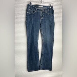LEE Women Low Rise Boot Cut Blue Jeans Size 27 Studded pockets